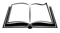 Black silhouette of open book. Vector illustration.